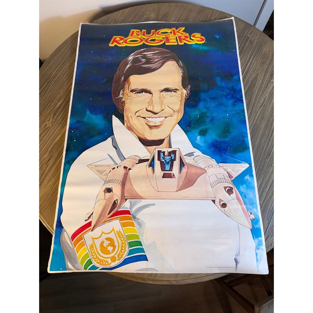 Vintage 1979 Buck Rogers Poster Storybook Gil Gerard Sci-Fi 24x36‎ Golden Press